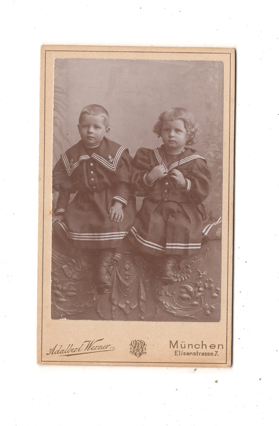 Fotografie Niedliche kleine Kinder - München um 1890