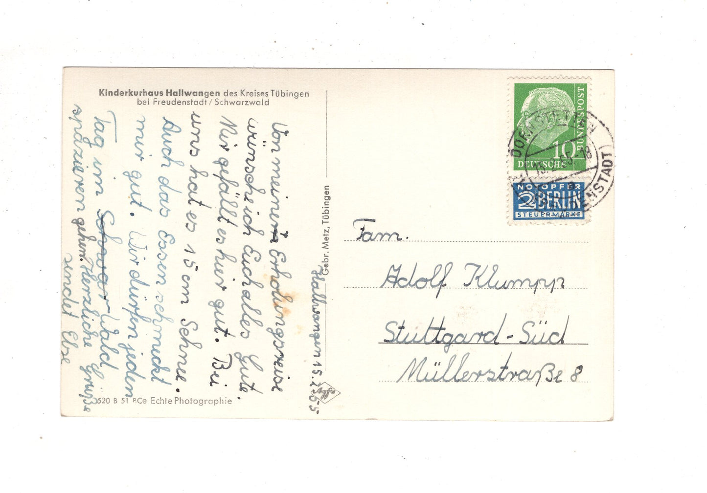 Ansichtskarte Kinderkurhaus Hallwangen bei Freudenstadt / Schwarzwald / K1-47