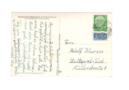 Ansichtskarte Kinderkurhaus Hallwangen bei Freudenstadt / Schwarzwald / K1-47