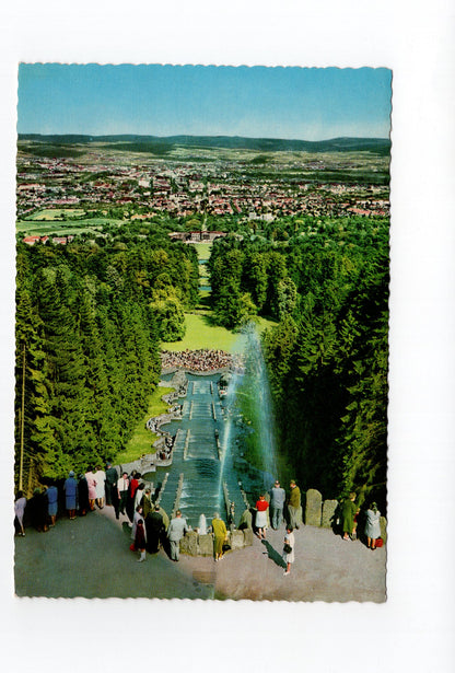 Ansichtskarte Kassel-Wilhelmshöhe / Blick vom Herkules auf Kaskaden +++