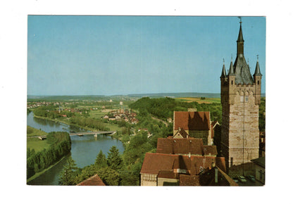 Ansichtskarte Bad Wimpfen am Neckar / Blauer Turm und Neckartal
