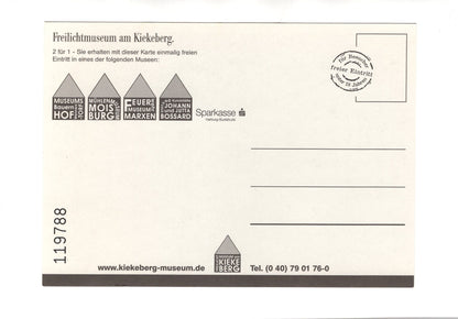 Ansichtskarte Freilichtmuseum Kiekeberg / Sandburgen bauen in Stelle (Kr. Harburg) - 1950er