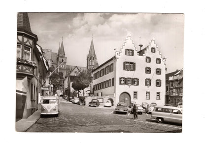 Ansichtskarte Oppenheim am Rhein / Rathaus mit Katharinenkirche