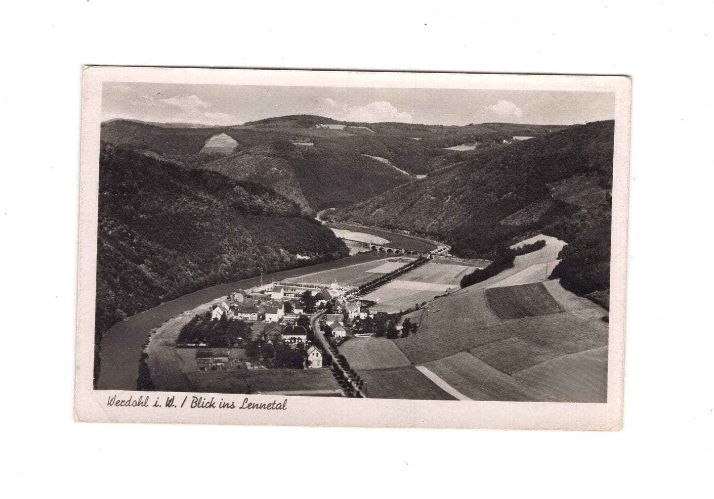 Ansichtskarte Werdohl in Westfalen / Blick ins Lennetal