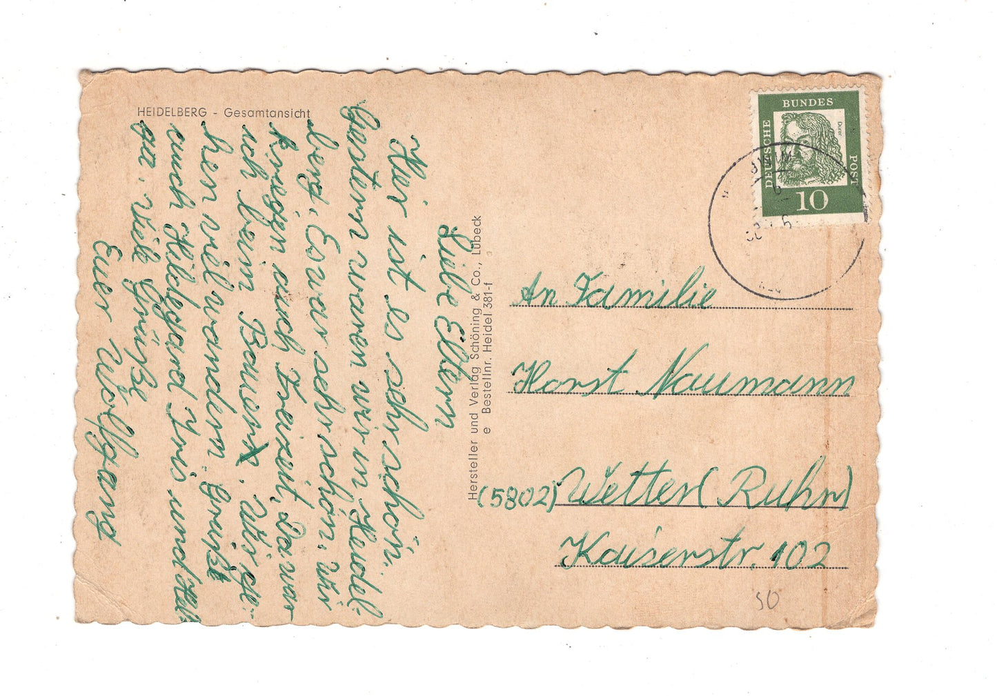 Ansichtskarte Heidelberg / Gesamtansicht / M1-52