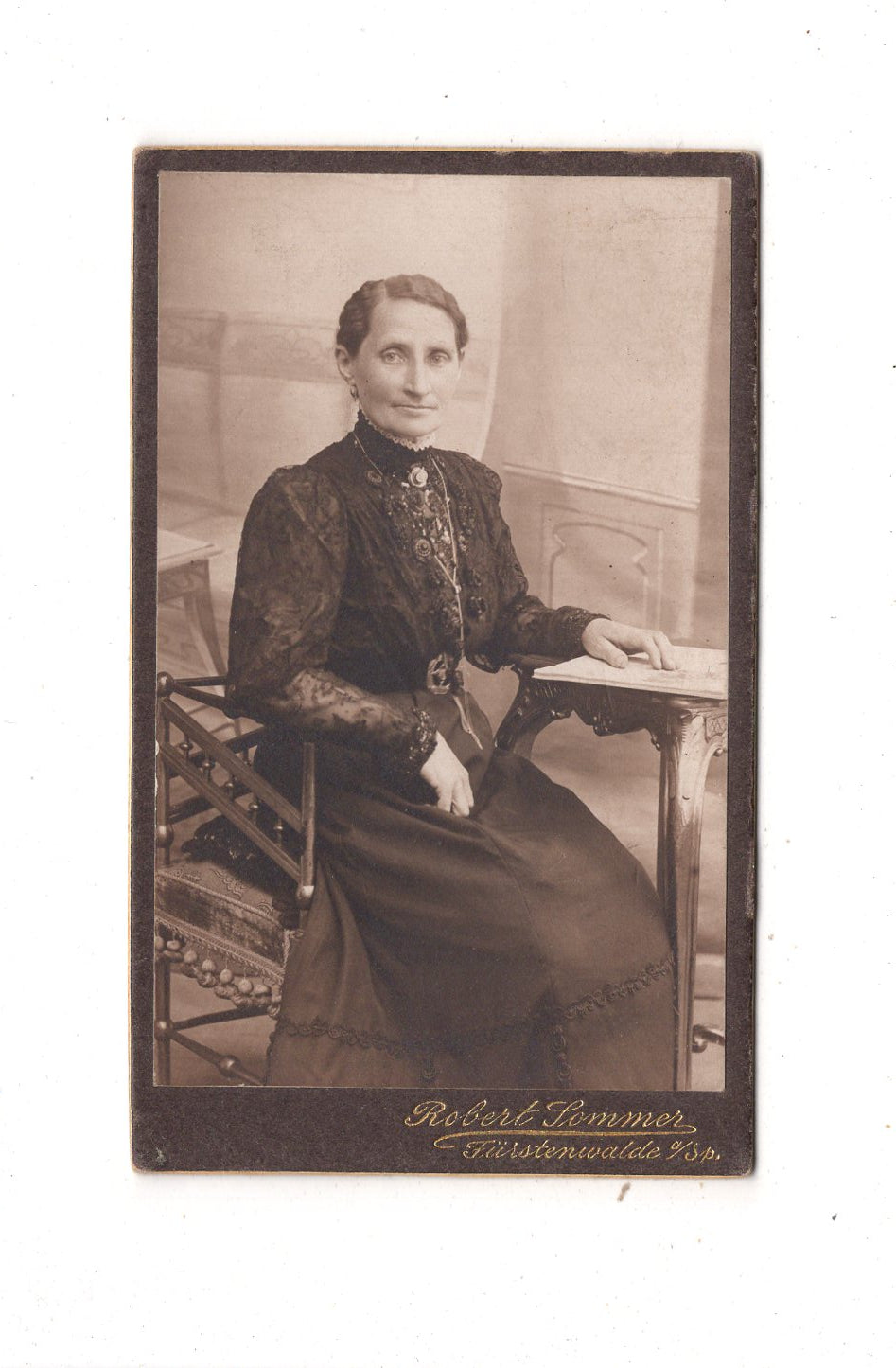 Fotografie Feine Dame - Fürstenwalde um 1910 / CDV E1-11