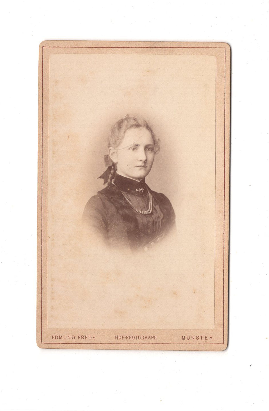 Fotografie Damenportrait - Münster in Westfalen um 1880 / CDV C1-10