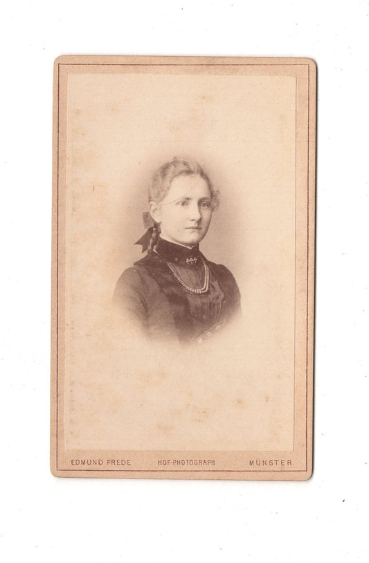 Fotografie Damenportrait - Münster in Westfalen um 1880 / CDV C1-10