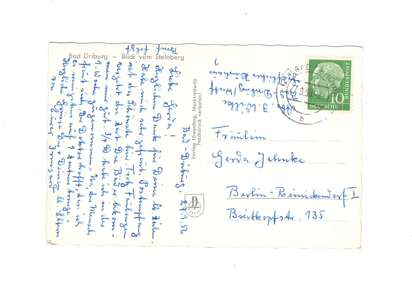 Ansichtskarte Bad Driburg / Blick vom Steinberg