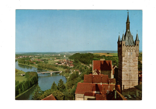 Ansichtskarte Bad Wimpfen am Neckar / Blauer Turm und Neckartal