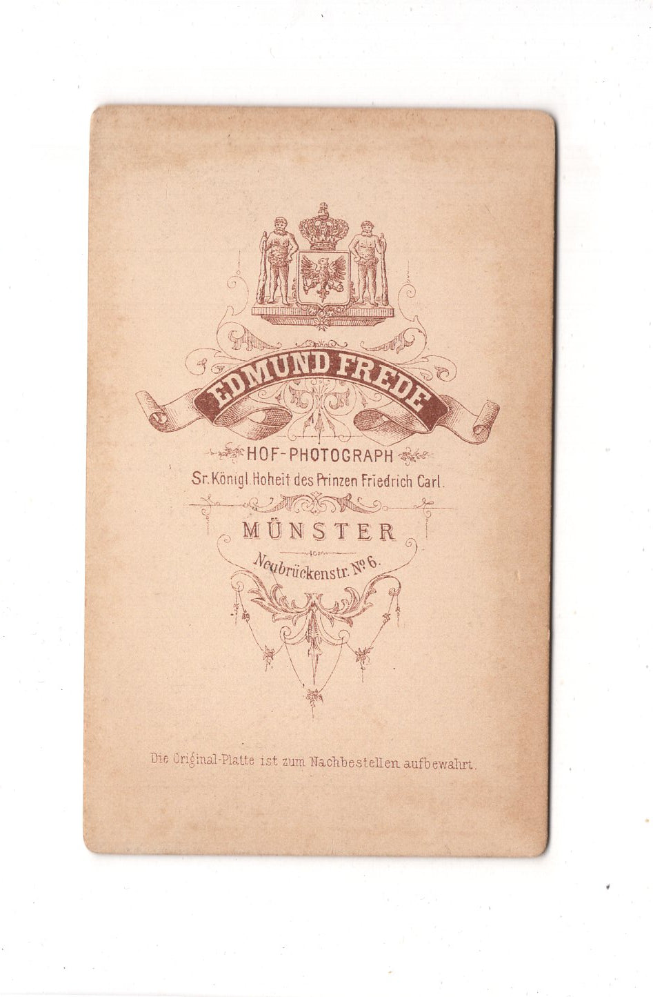 Fotografie Damenportrait - Münster in Westfalen um 1880 / CDV C1-10