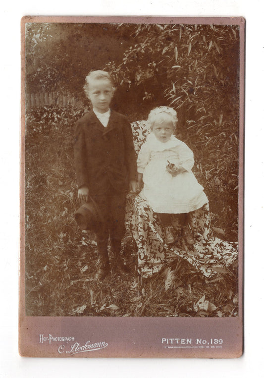 Fotografie Niedliche kleine Kinder - Pitten 1900er / CAB U-31