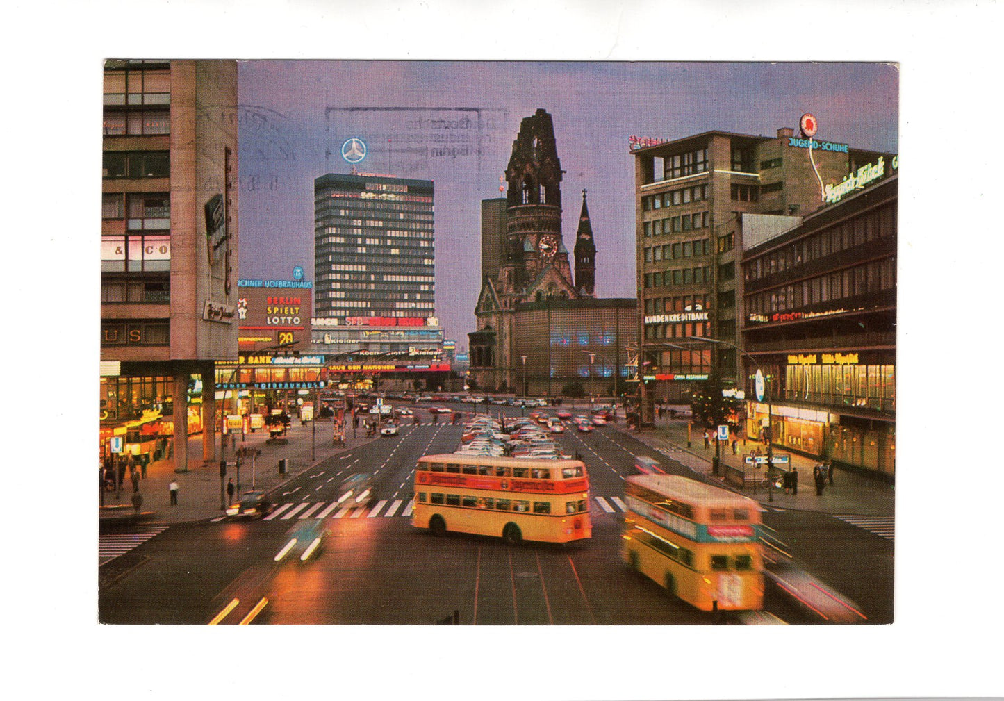 Ansichtskarte Berlin / Gedächtniskirche und Europa-Center