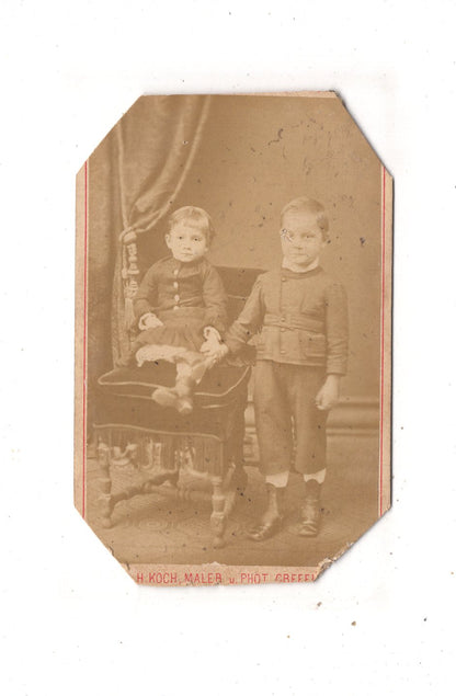 Fotografie Niedliche kleine Kinder - Krefeld 1870er