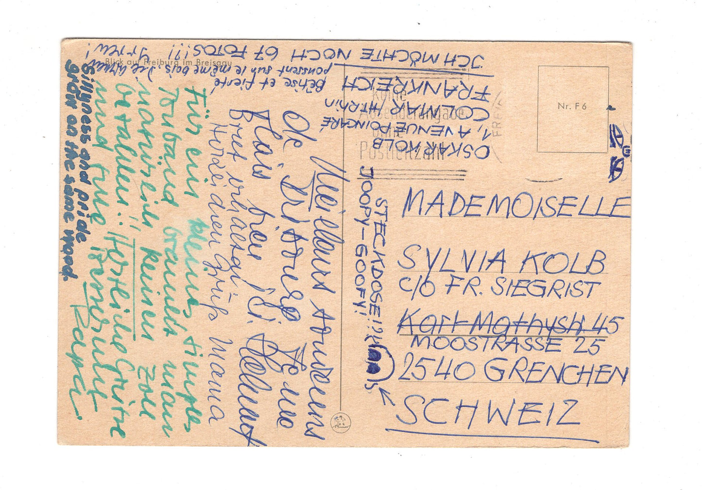 Ansichtskarte Blick auf Freiburg im Breisgau / G1-64