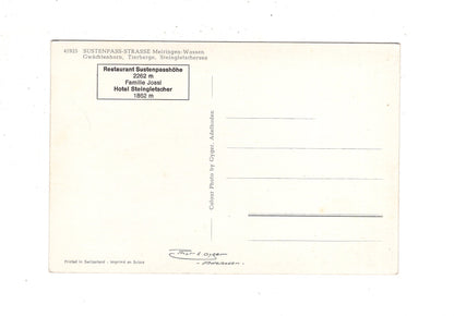 Ansichtskarte Sustenpass-Straße / Schweiz