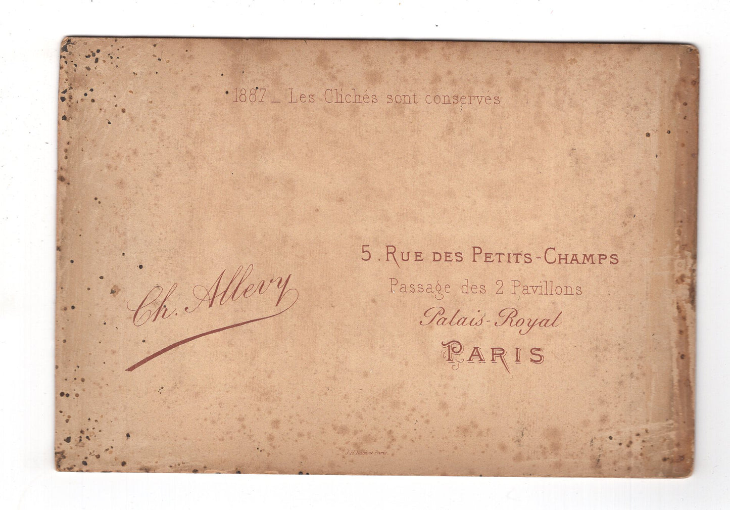 Fotografie Feiner Herr - Paris 1887 / CAB W-34