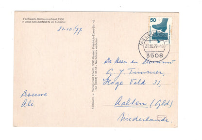 Ansichtskarte Melsungen im Fuldatal / Fachwerk-Rathaus / I1-59