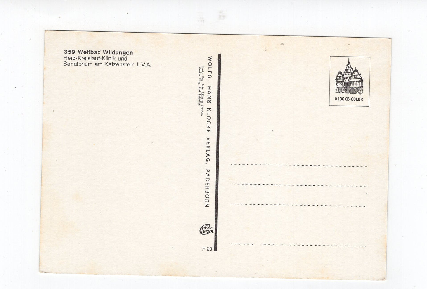 Ansichtskarte Bad Wildungen / Herz-Kreislauf-Klinik +++