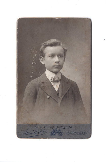 Fotografie Feiner Junge - Budweis 1900er