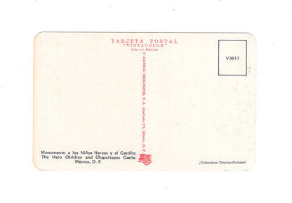 Ansichtskarte Mexico City / Monumento a los Ninos Heroes y el Castillo / Mexiko