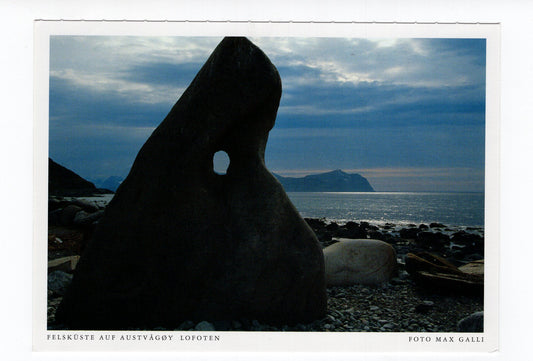 Ansichtskarte Felsküste auf Austvagoy / Lofoten / Norwegen