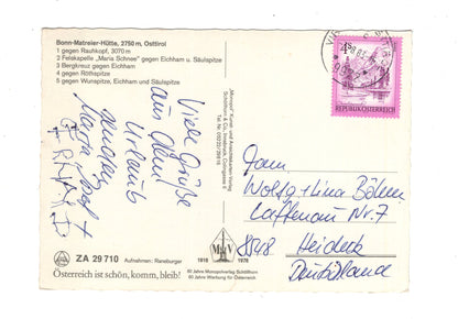 Ansichtskarte Bonn-Matreier-Hütte / Osttirol / Österreich