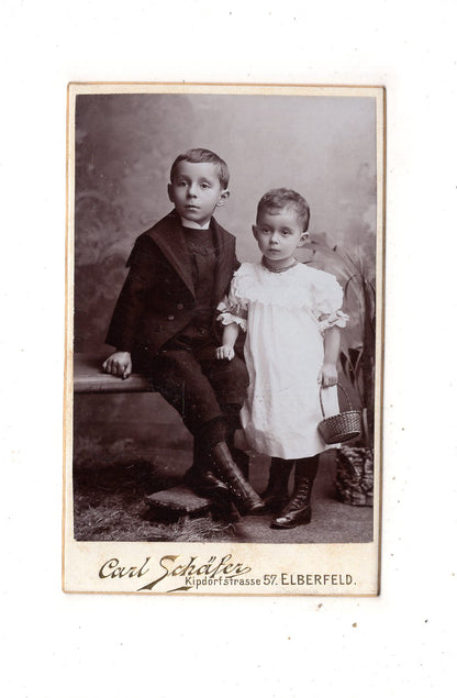 Fotografie Niedliche kleine Kinder - Elberfeld 1890er