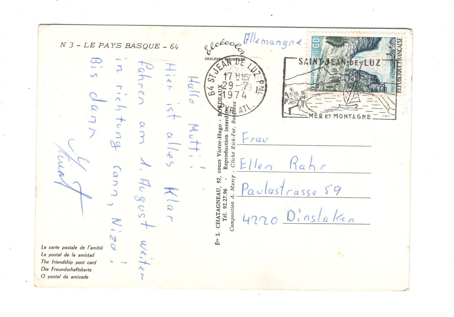 Ansichtskarte Le Pays Basque / Frankreich / N1-53