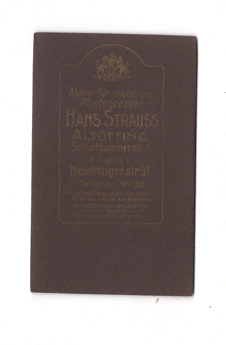 Fotografie Feine Dame - Altötting 1910er / CDV L1-31