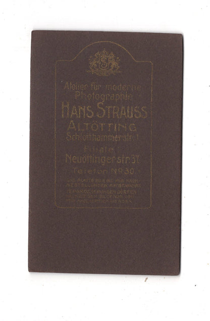 Fotografie Feine Dame - Altötting 1910er / CDV L1-31