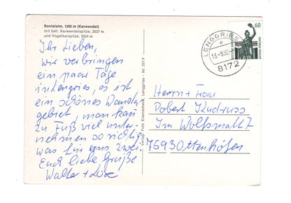 Ansichtskarte Rontalalm / Karwendel / Österreich / N1-70