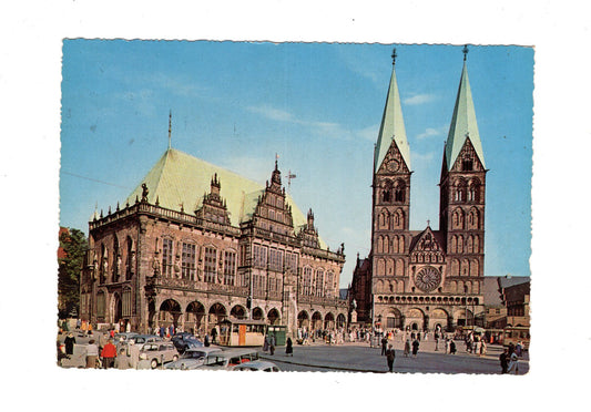 Ansichtskarte Bremen / Rathaus und Dom