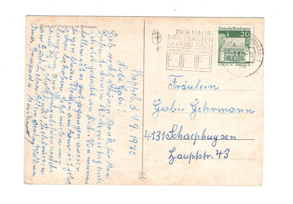 Ansichtskarte Blick auf Freiburg im Breisgau / G1-64