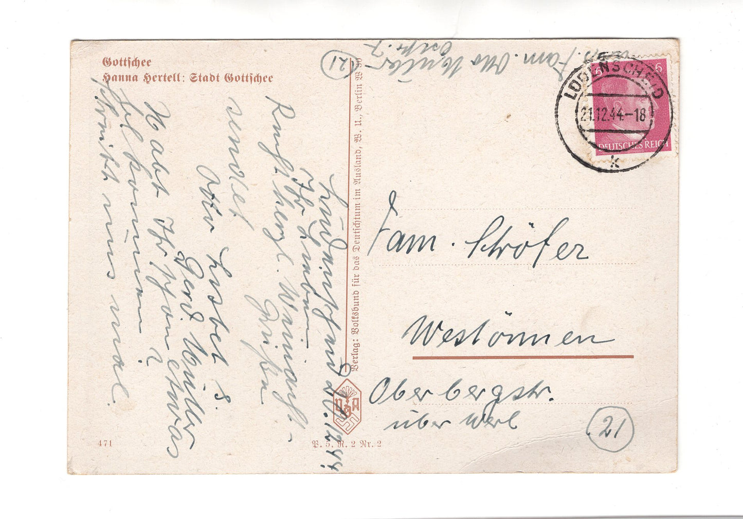 Ansichtskarte / Kunst Hanna Hertell - Stadt Gottschee