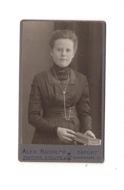 Fotografie Feine Dame - Erfurt um 1910 / CDV L1-31