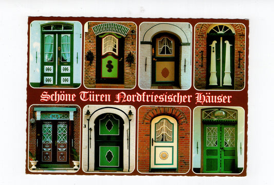 Ansichtskarte Schöne Türen Nordfriesischer Häuser