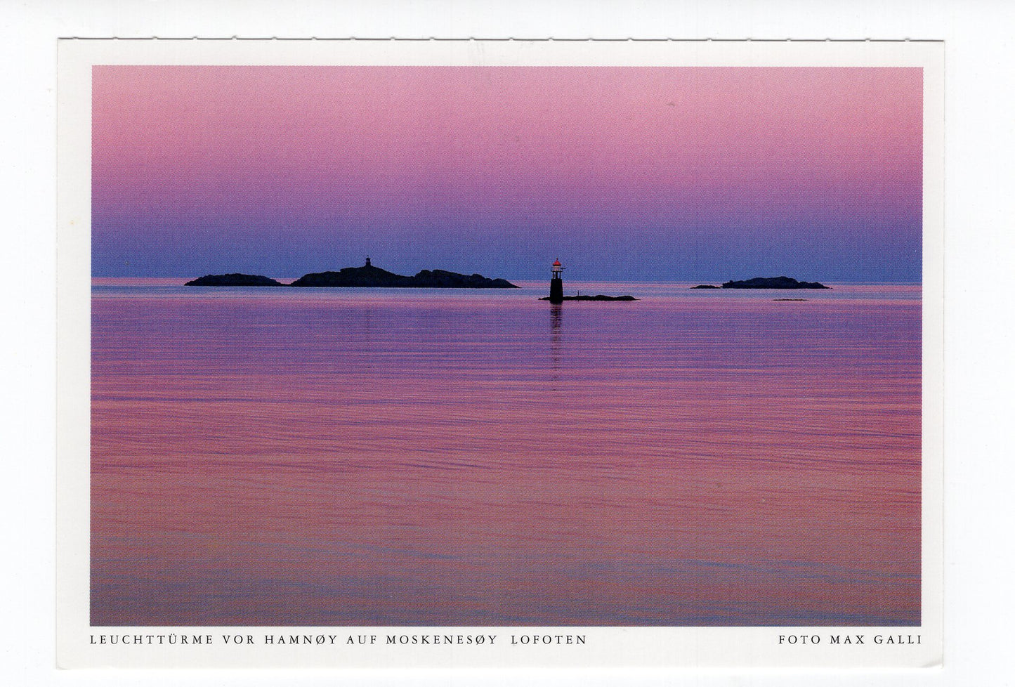 Ansichtskarte Leuchttürme vor Hamnoy auf Moskenesoy / Lofoten / Norwegen