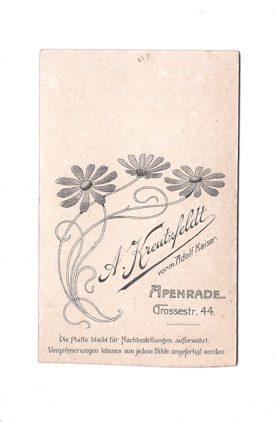 Fotografie Feiner Herr - Apenrade um 1900