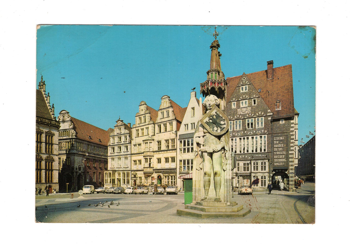 Ansichtskarte Bremen / Marktplatz mit Roland