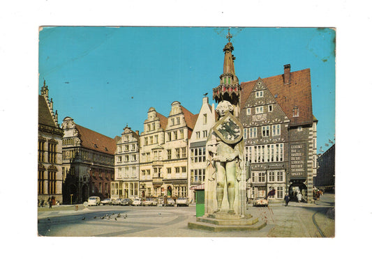 Ansichtskarte Bremen / Marktplatz mit Roland
