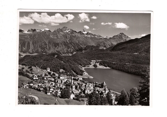 Ansichtskarte St. Moritz mit See / Schweiz