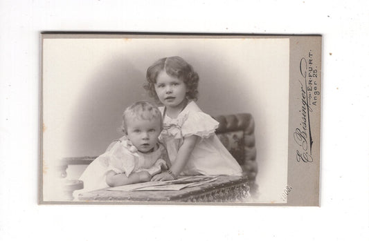 Fotografie Niedliche kleine Kinder / benannt - Erfurt 1903