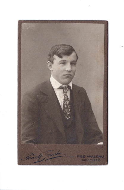 Fotografie Feiner Junge / benannt - Freiwaldau Jesenik 1910er