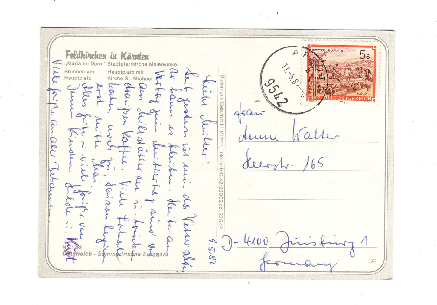 Ansichtskarte Feldkirchen / Kärnten / Österreich