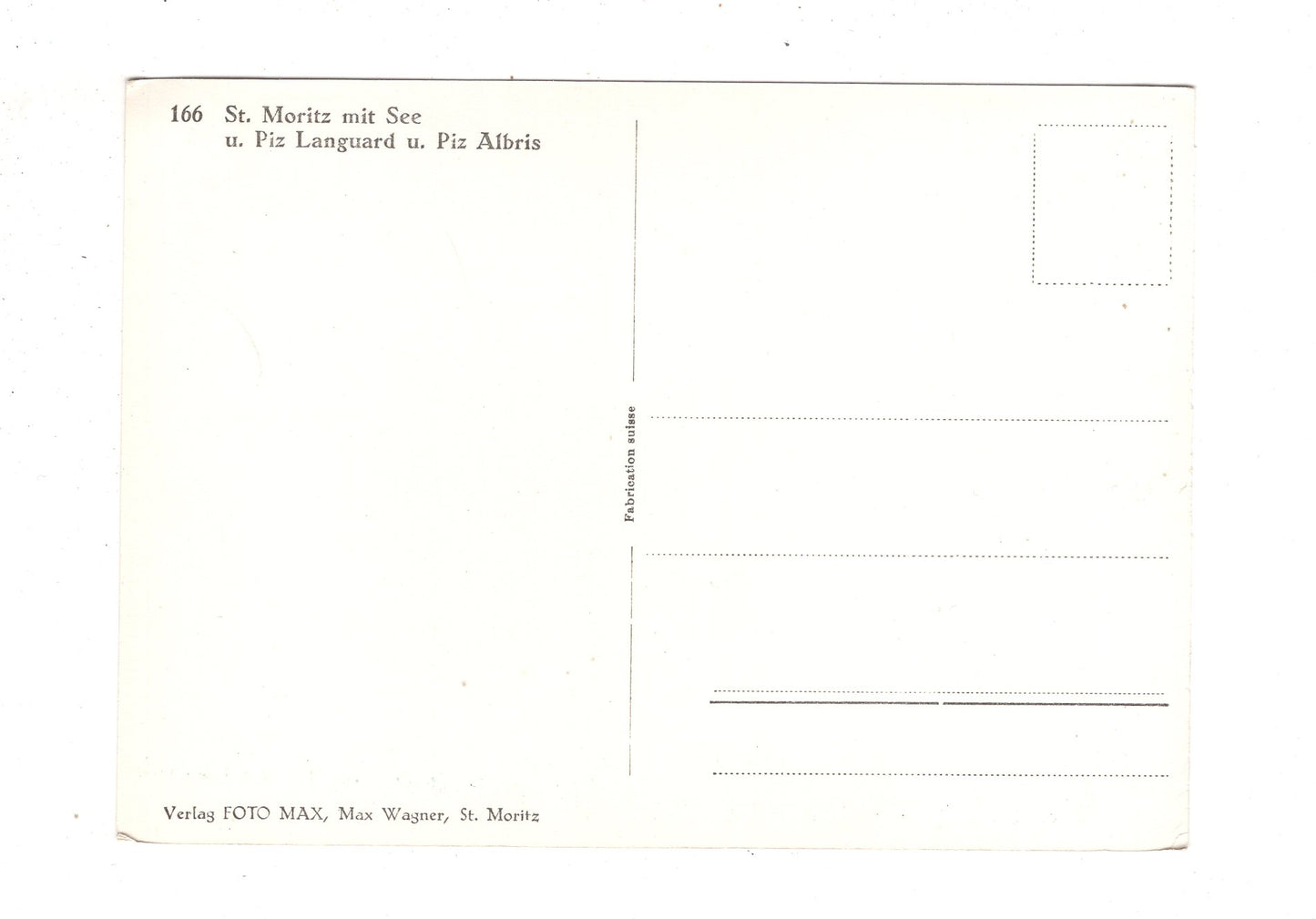 Ansichtskarte St. Moritz mit See / Schweiz