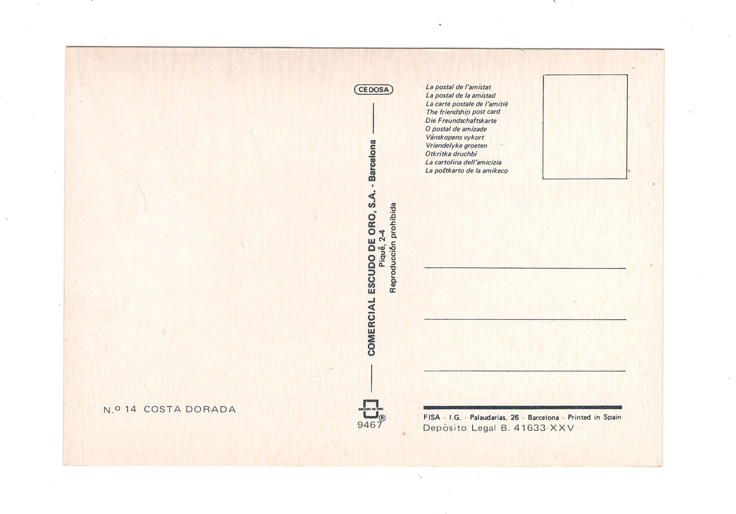 Ansichtskarte Costa Dorada / Spanien