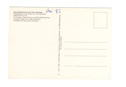 Ansichtskarte Restaurant Essmannshof / Rinteln / H1-60