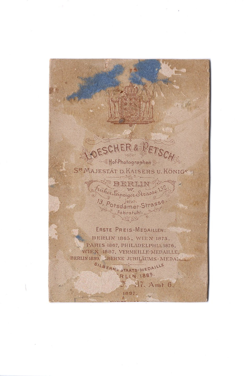 Fotografie Herrenportrait - Berlin 1897