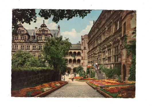 Ansichtskarte Heidelberg / Blumentage im Schlosshof / M1-52